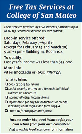 Free Tax Services at CSM Free Tax Services at CSM