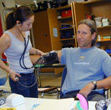 Taking blood pressure