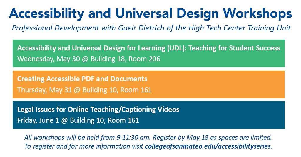 Accessibility and Universal Design Workshops