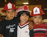 Kids with Firemen Hats