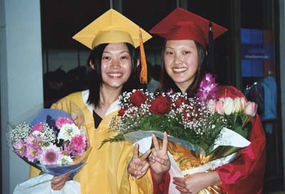 Pair of graduating students