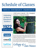 CSM Summer 2012 Schedule of Classes