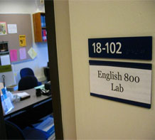 English 800 Lab Sign English 800 Lab Sign