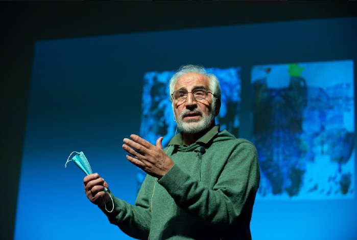 An accomplished visual artist, Janatpour speaks at May 2022’s CSM Centennial Evening of Art, Science, Music and Dance on “When Is a Painting Finished?”