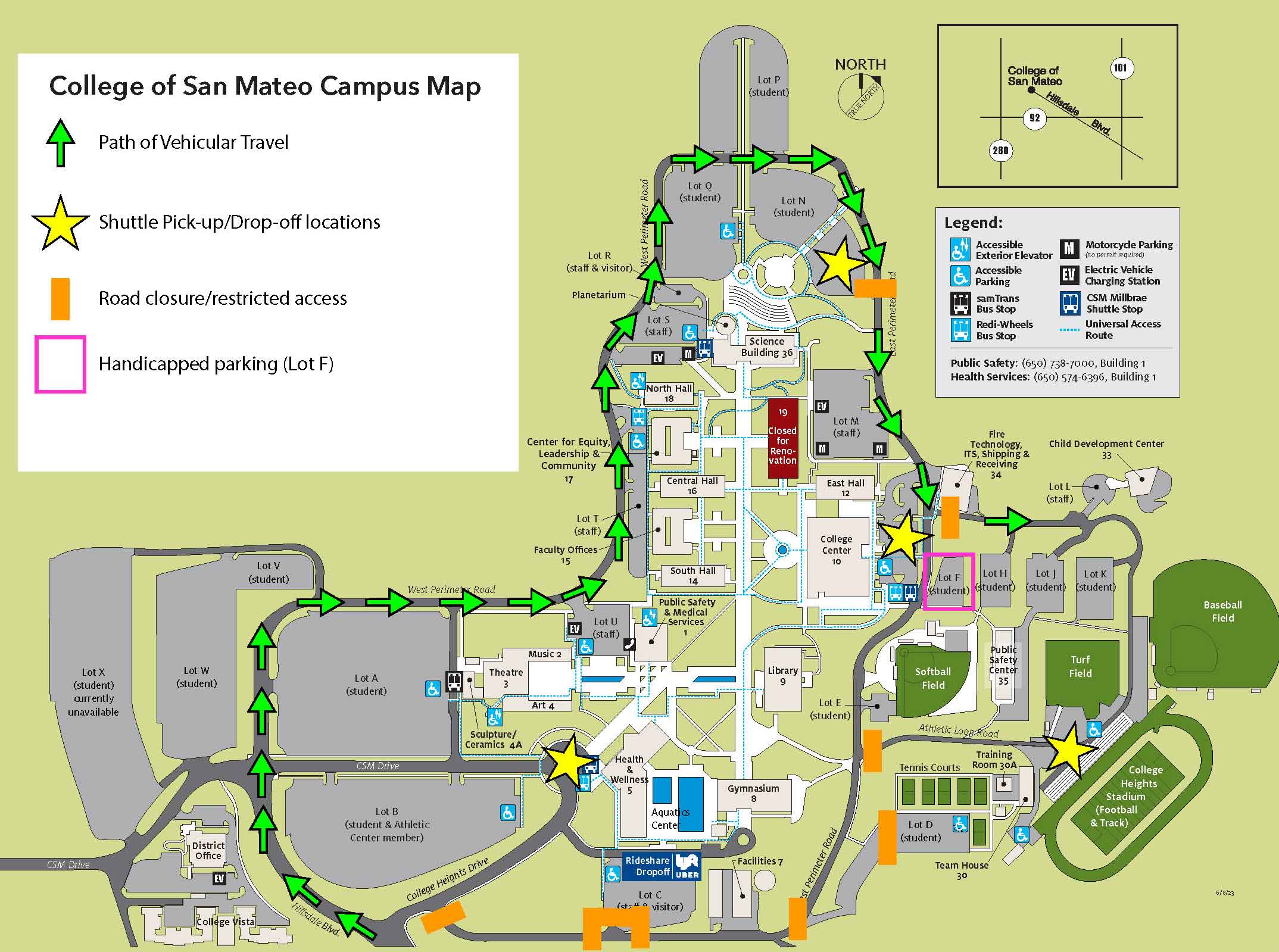 Commencement Ceremony Campus Map