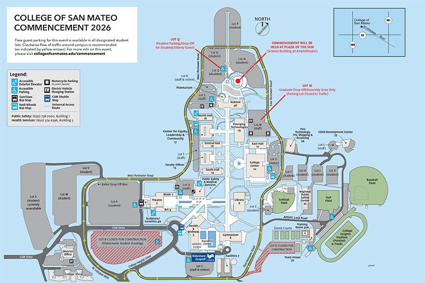 CSM 2026 Commencement Campus Map
