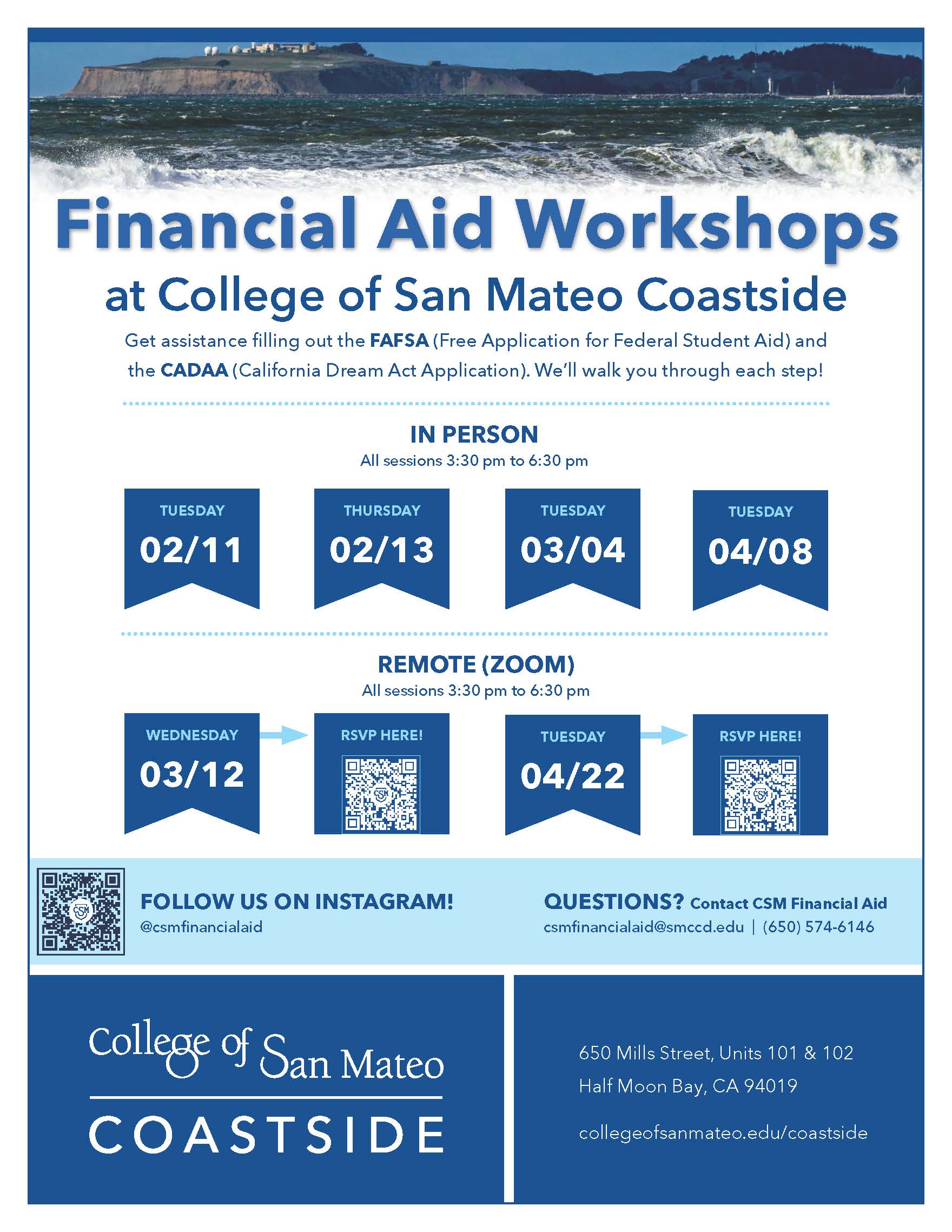 CSM Coastside Financial Aid Workshops