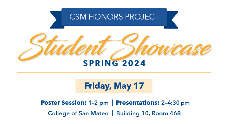 Honors Project Student Showcase | Friday, May 17, 2024, 1-4:30 pm