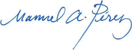 Manuel Alejandro Pérez Signature